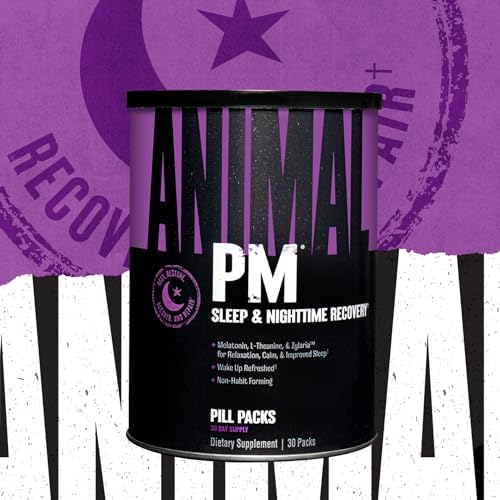 Animal PM - Sleep Aid for Adults Non-Habit Forming Relaxation Enhancer and Mood Support with Melatonin, L-Theanine, Zylaria, Zinc, Magnesium, Vitamin B6, GABA + AKG Anabolic Stack Supply, 30 Count - Image 7