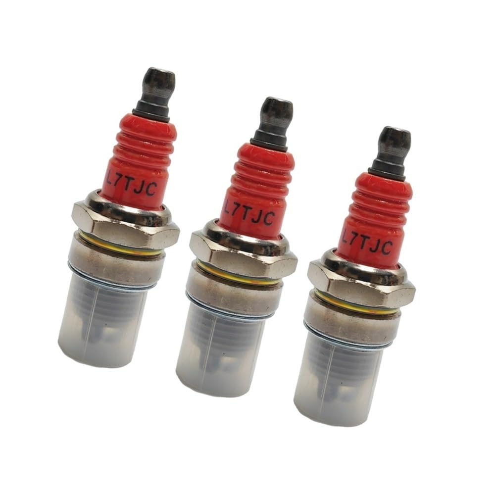 Lot de 3 Bougies d'allumage tripolaire L7TJC compatibles avec Les tronçonneuses et Les débroussailleuses - Accessoires for Outils de Jardin motorisés