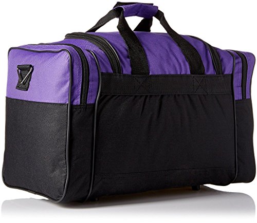 17" Blank Duffle Bag Duffel Travel Camping Outdoor Sports Gym Accessories Bag (17" - Purple) #TOP3