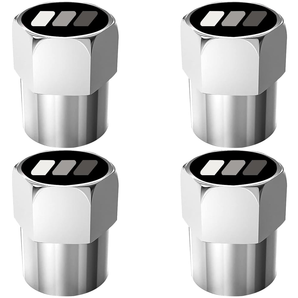 4Pcs Metal Aluminum Alloy Car Tire Valve Stem Caps Cover for Toyota Tacoma 4Runner Tundra Rav4 Highlander TRD Accessories for Men Women -CapsGray-red