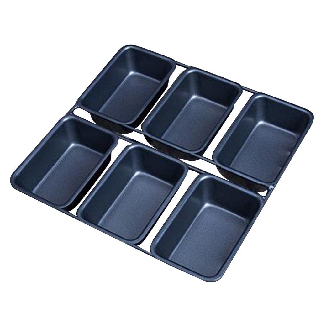 CALANDIS Professional 6 Cup Non-Stick Linked Mini Loaf Pans for Small Bread, Loaf, Muffin, Brownie, Cornbread, Cheesecake and More-image-41