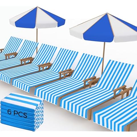 Oudain 6 Pcs Microfiber Lounge Chair Covers Cover