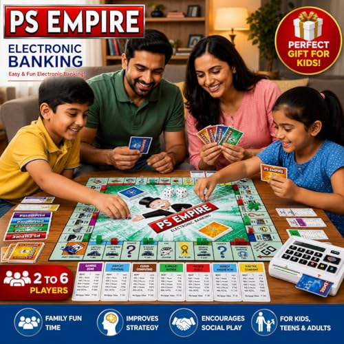 Image of Ultimate Banking Board Game - Electronic Banking Edition with Card Swiping Machine - Family Strategy Trading Game - Cashless Property Game for Kids & Adults - 2-4 Players