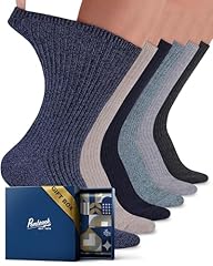 Gift Box: Dark Gray/Gray/Blue/Tan/Navy/Aqua - 6 Pairs