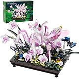 Orchid Praying Mantis Flowers Bonsai Building Set, Compatible with Lego Insects Nature Inspired STEM Kit for Adults, Stunning Desk Decor for Home/Office, for Boys Girls Aged 8-16+ 1077PCS