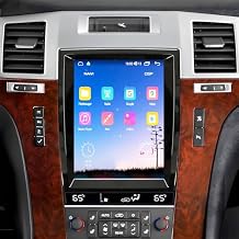 9.7 inch Vertical Car Radio for Cadillac Escalade Seville SLS 2007-2012 with Wireless Carplay Android Auto, 2+32G Touch Screen Stereo Head Unit Radio GPS WiFi Bluetooth Navigation FM AHD Backup Camera