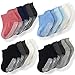 momcozy Antirutschsocken Baby Socken Bunt Stoppersocken Kinder Antirutschsocken Kinder Anti Rutsch Socken Stricken Söckchen Baby Stoppersocken für 0-36 Monate Alte Neugeborene Mädchen, 4/6/12 Paare