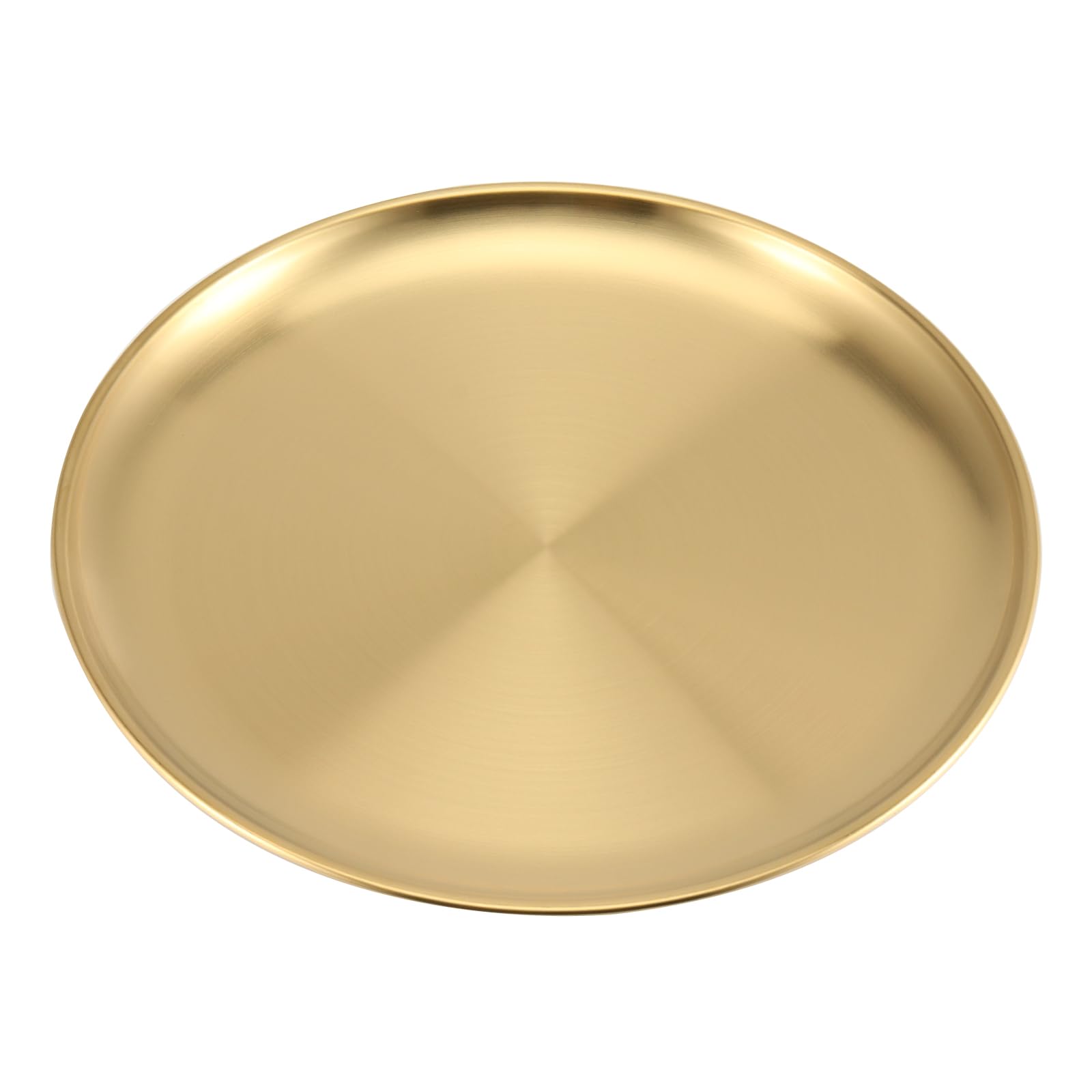 ZOENHOU 5 Pcs 20cm Stainless Steel Dinner Plates, Round Serving Platter Plates Dishes - Image 3