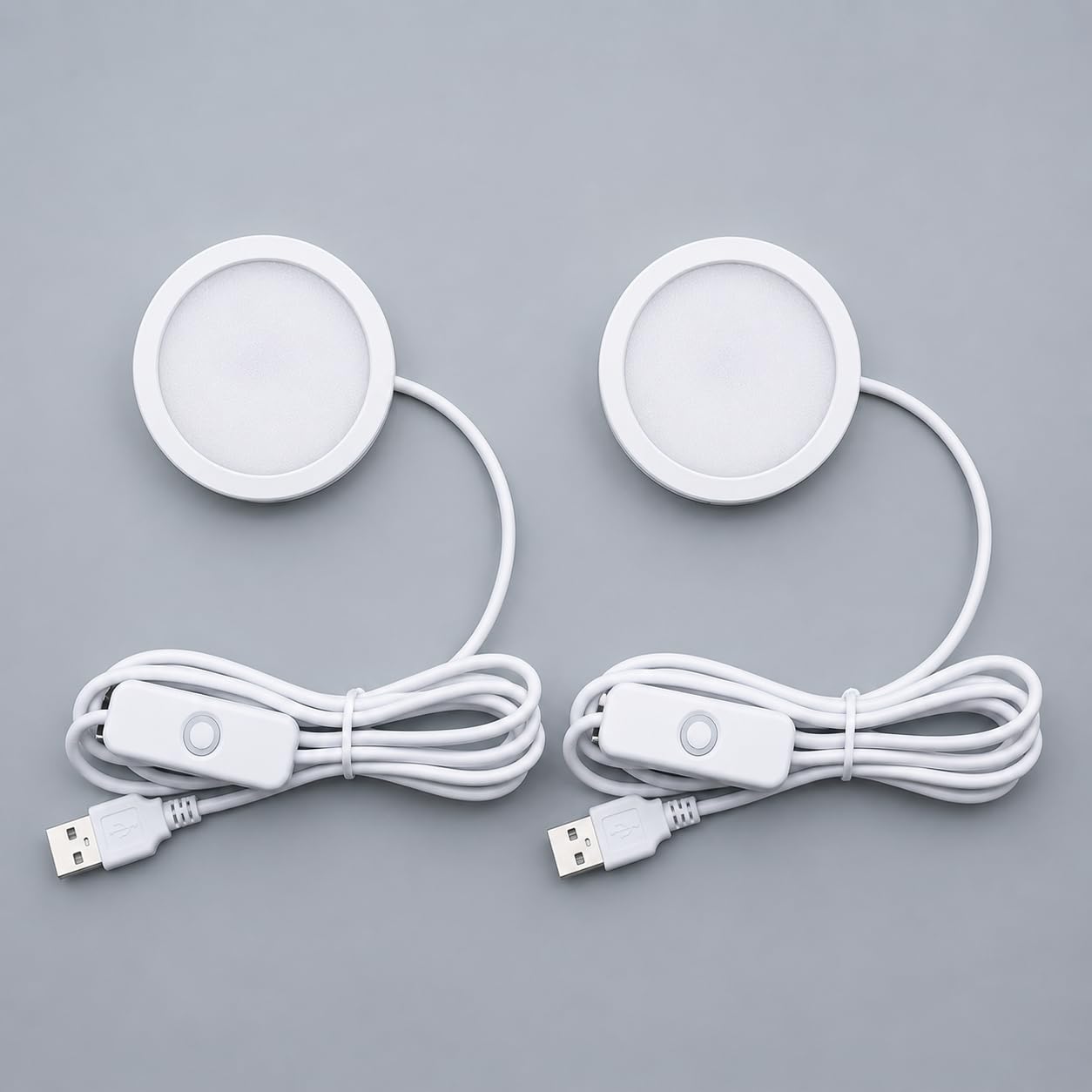 3D Printer LED Lamp Kit 001 V2.0 | Round Light with Plug 3 Colors Ultra-Slim USB Powered Aluminum Alloy Housing LED Lamp Kit for 3D Printed DIY Accessory (2 Pack)-image-10
