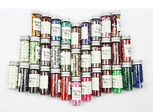 Miniatura 9 de 80 cuentas de cera de sellado azul para paquetes de tarjetas de regalo, kit de cera de sellado