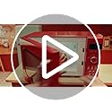 COMFEE' Retro Small Microwave Oven With Compact Size, 9 Preset Menus, Position-Memory Turntable, Mute Function, Countertop, Perfect For Small Spaces, 0.7 Cu Ft/700W, Red, AM720C2RA-R