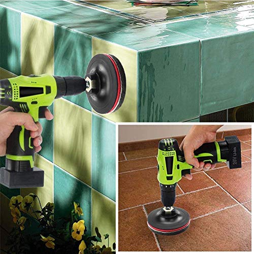 Image of HUAWELL 29 Pieces Drill Brush Attachments Set,Scrub Pads & Sponge-Power Scrub Pad Cleaning Kit-Cleaning Kit for Bathroom Surface, Grout, Tub, Shower, Kitchen, Auto,Tile, Corner