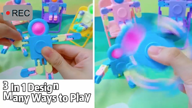 YUDANSI Astuccio Robot Fidget Porta Matite Con Cerniera E Maniglia | Regalo Per Bambini E Ragazzi