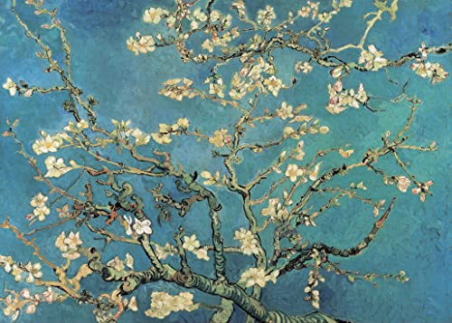 Vincent Van Gogh Puzzle 1000 pièces Motif fleurs d'amandes pour adultes 70 x 50 cm Puzzle classique lourd Van Gogh