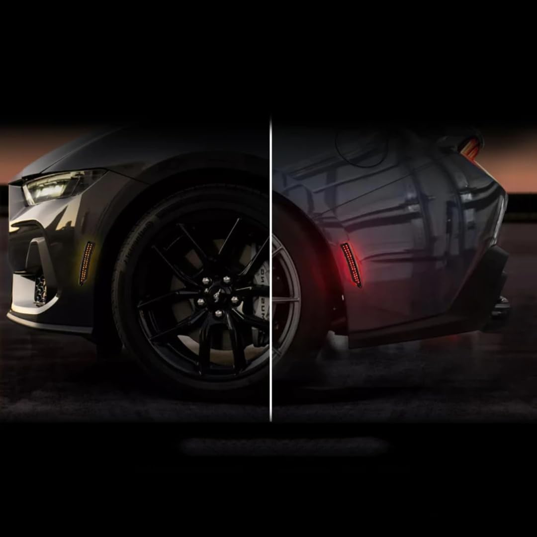 Boczny Kierunkowskaz dla Ford Mustang S650 2024-2025, przednie/tylne światła obrysowe błotnika, światła postojowe, kierunkowskazy, lampa odblaskowa