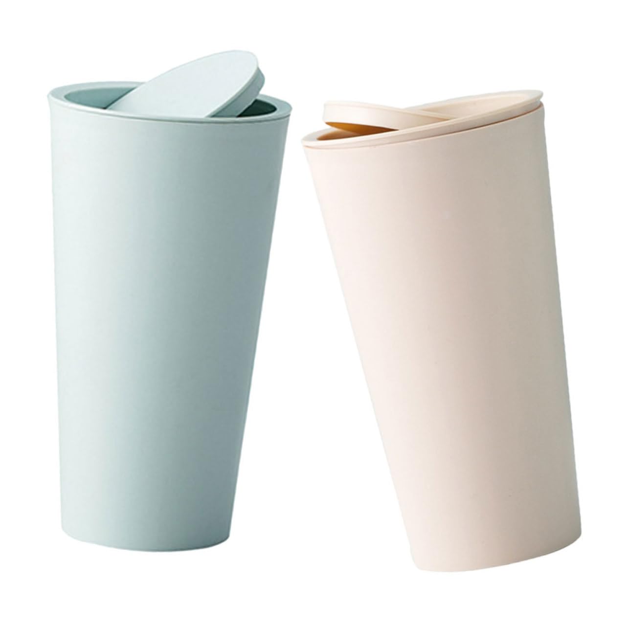 PACKOVE 2pcs Compact Car Bin Mini Flip Lid Trash Can Desk Accessory for Car Interior
