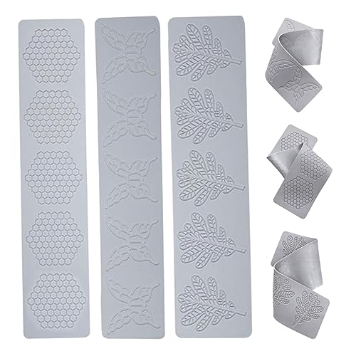 Molde para decoración de tortas en silicona 3 piezas miniatura 6