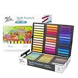 Mont Marte Pastellkreide Set – 72 Stück – Softpastellkreide für bunte und ausdrucksstarke Malerei – Weiche, kreidige Textur