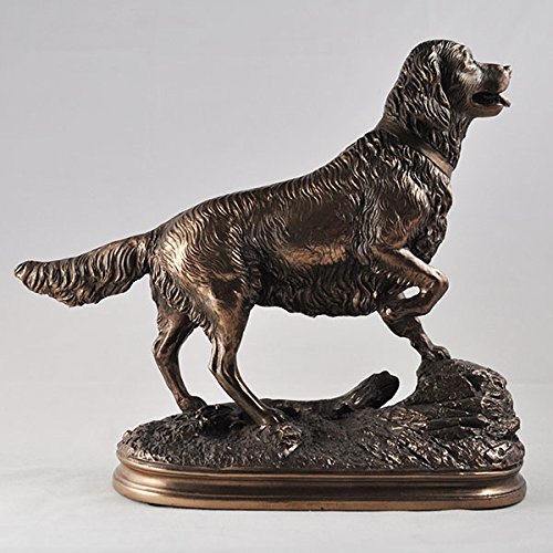 Cold Cast Bronze Standing Golden Retriever Dog Statue - A Perfect Gift Idea For A Special Person by Bronze Sculptures