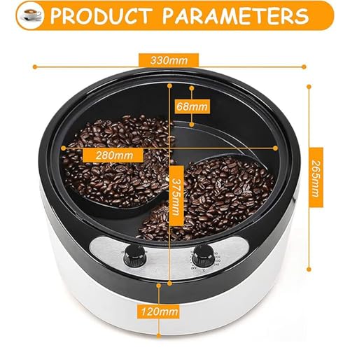 Machine à rôtir le café en acier inoxydable durable avec moteur 1200 W - 7