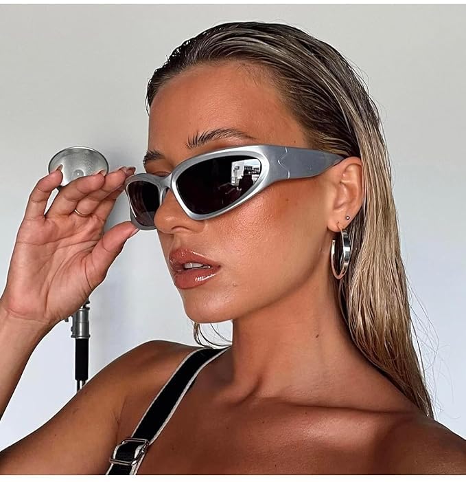 Image of Roshfort Sports Non Polorized Sunglasses UV Protection Sunglass for Men & Women Cycling Running Driving Fishing Multi Shade Glasses ITALIC (Size -Medium)