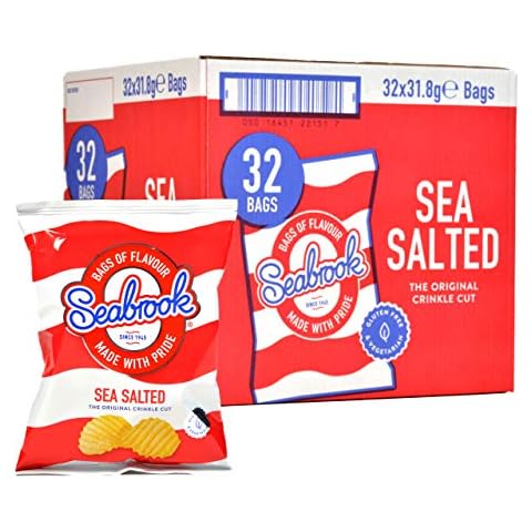 Seabrook Crinkle Cut Sea Salt Box: 32 Bags x 31.8g Cover