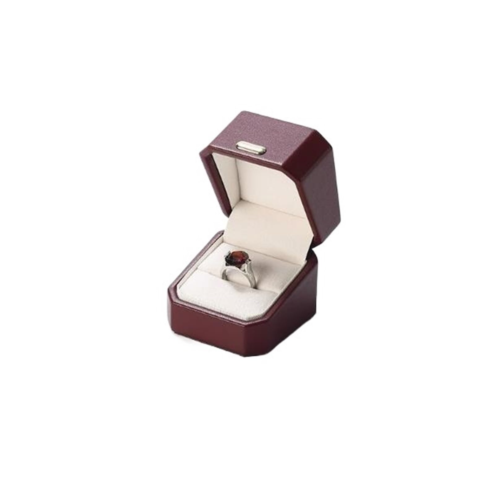 WWYYZAYC Jewelry Ring Box Leather Octagonal Earnail Necklace Pendant Bracelet Packaging(Color06)