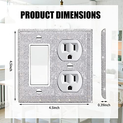 Image of Shiny Silver Rhinestones Outlet Covers Wall Plates Light Switch Cover Plate Decorative Switch Plates And Outlet Covers Bling Wall Plate Covers