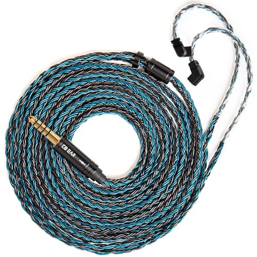 KBEAR ST16 Plus Long IEMs Earphone Cable with QDC-Type Pin for KZ ZSN/ZSN PRO/EDX/ZS10/ZSN PRO X/ASX/ZSX/ZAS/ZVX/AS16/DQ6/DQS/ASX/D-Fi/Krila/PR1/PR2/ZEX CCA CRA/C12/C10 PRO (QDC 4.4MM)