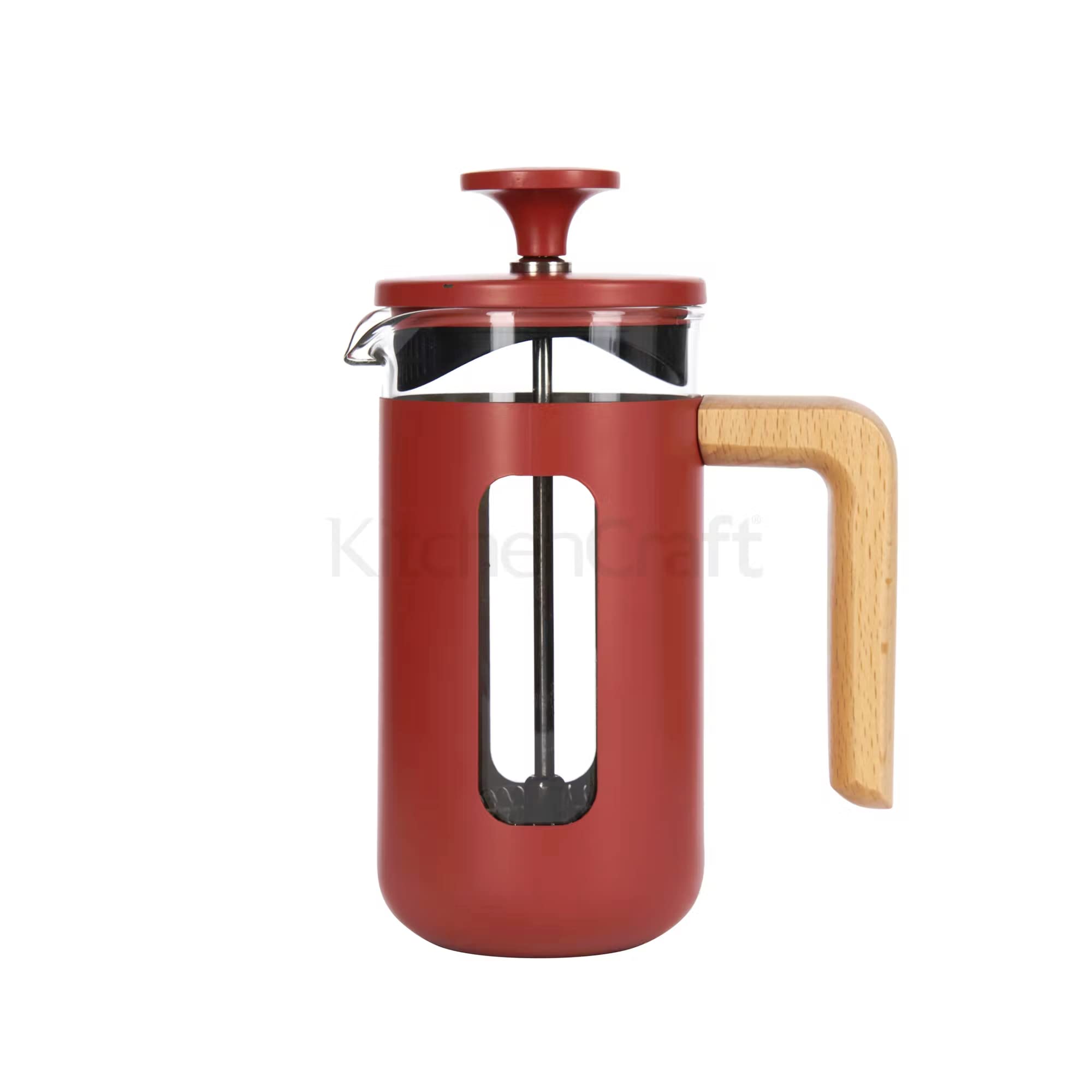 La Cafetière Pisa Caffettiera in acciaio inox, tre tazze, rossa, in confezione regalo