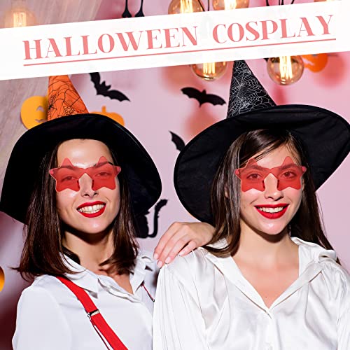 CHENGU 2 Pcs Star Shape Rimless Sunglasses Transparent Candy Color Sunglasses Party Favor star glasses for Women3