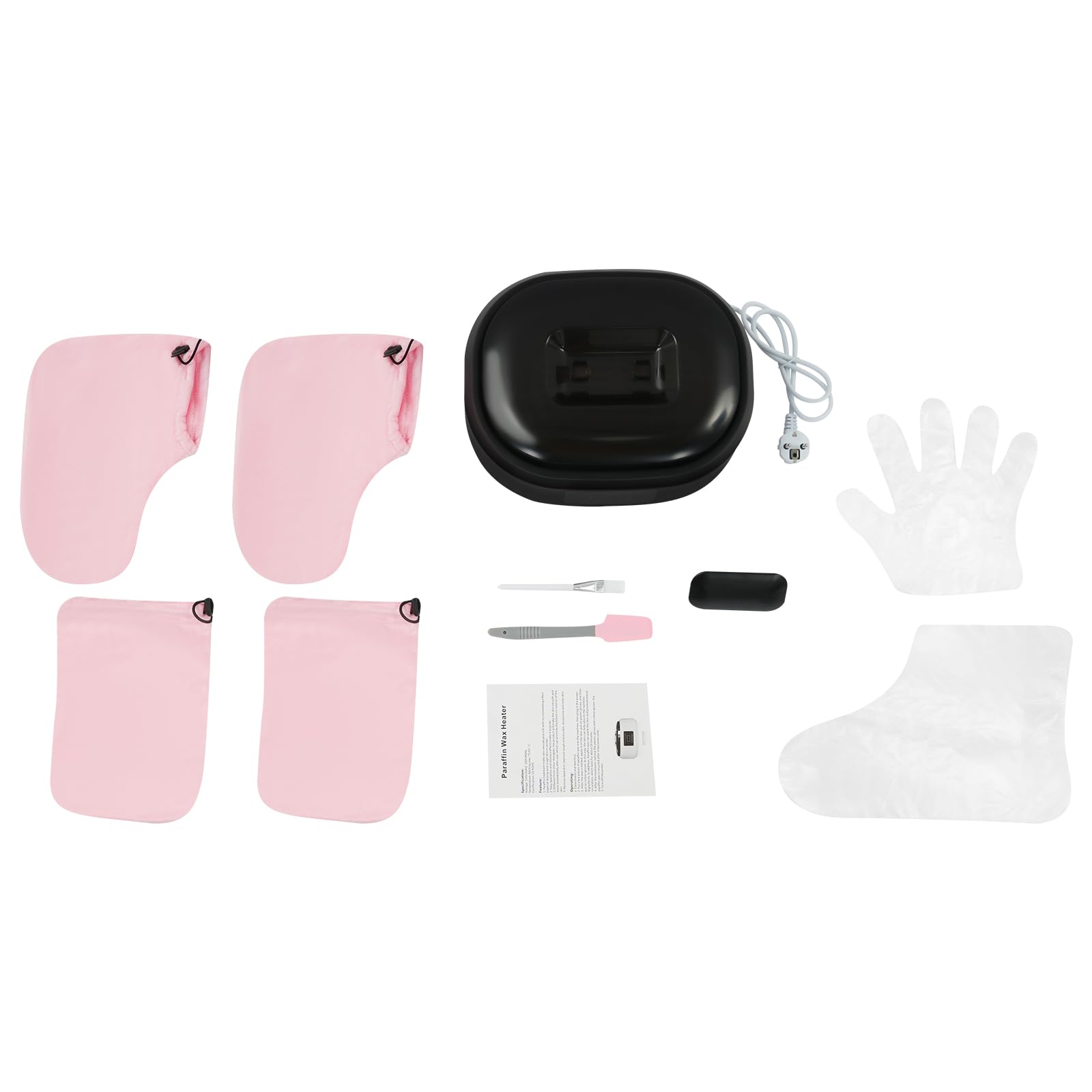 Baño de parafina para manos y pies, con pantalla táctil LED, capacidad de 3,4 l, calefacción rápida y protección contra sobrecalentamiento, para manos, cuidado de pies y fabricación de velas (negro)