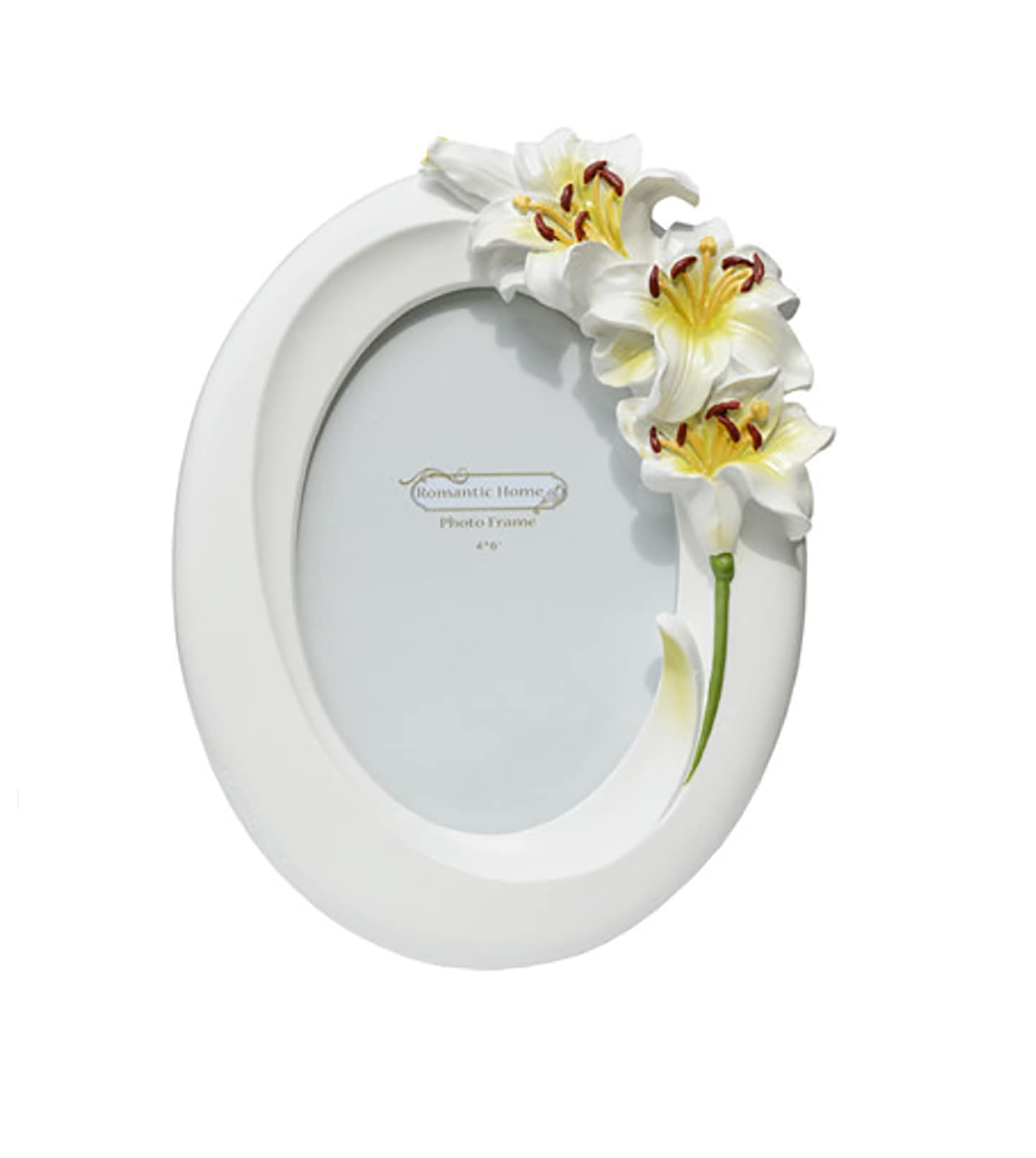 Amazon.co.jp: StoneHouse ホワイト 素朴なスタイル ユリの花 レジン