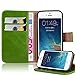 Produktbild Cadorabo Hülle kompatibel mit Apple iPhone 5 / 5S / SE 2016 aus Kunst Leder Flip Klappbare Stoßfeste Magnetische [Standfunktion] [Kartenfächern] Cover Hülle für iPhone 5 / 5S / SE 2016 Tasche in Grün