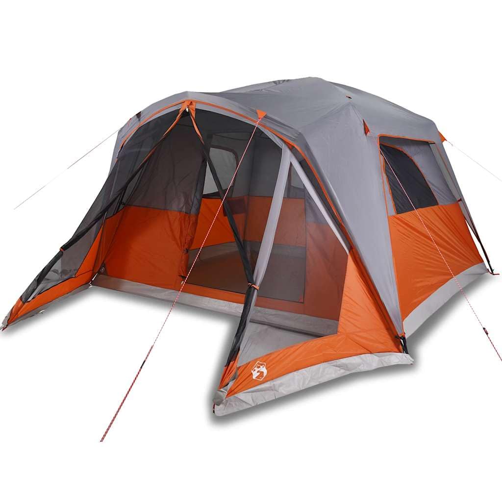 Tenda da campeggio con tenda per 4 persone verde impermeabile e pareti a rete per una buona ventilazione