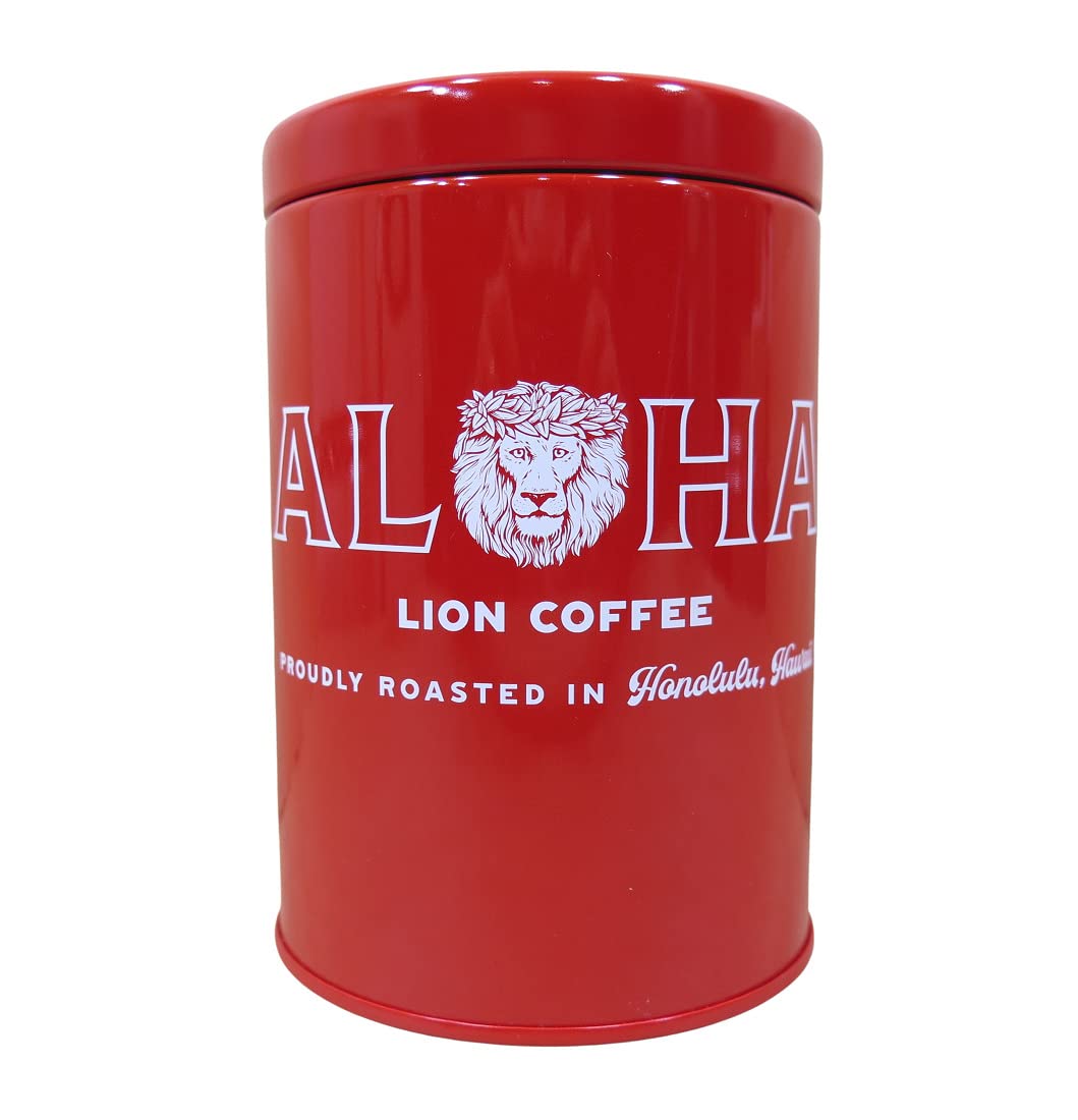 Amazon｜キャニスター ライオンコーヒー コーヒー缶 LION COFFEE