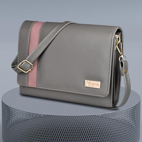 Image of ALSU Women's trendy Sling Bag | handbag | purse | crossbody bag| deattachable straps | adjustable straps |card slots side bag| phone pocket