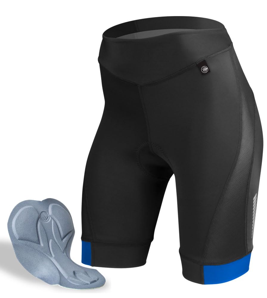 AERO|TECH|DESIGNS | Women's Elite Padded Cycling Shorts | Premium Long Distance Biking Short | Medium | Royal Blue