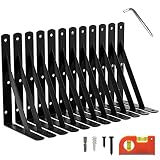 LEOPO 9 Inch Shelf Brackets & Supports, Wall Brackets for Garage Storage, Heavy Duty Shelf Support A