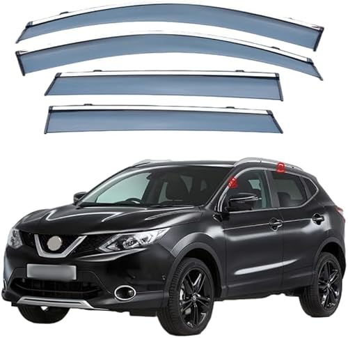 PANXUC Car Wind Deflectors for Nissan QASHQAI MK2-J11 2016-2021, Side Window Wind Rain Deflector Window Visor Sun Rain Guard Smoke Guards