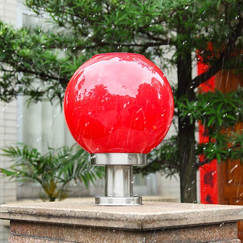 ZZYJYALG Zuivere Kleur Moderne Eenvoudige Solar Outdoor Waterdichte Glas Bal Postlichten Europese Roestvrijstalen… - Image 4