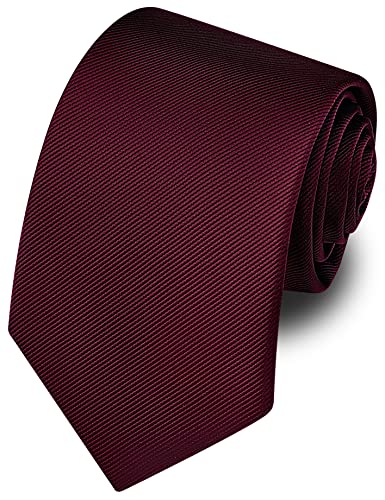 Branduce Maroon Tie for Wedding Men Business Premium Solid Silk Fashion Necktie (TA02-27)