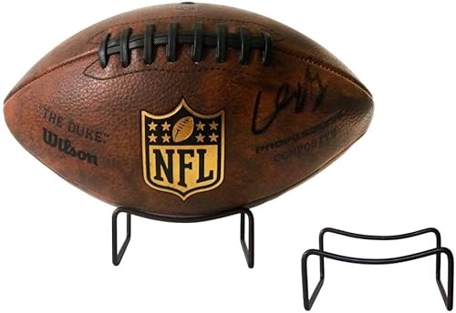 HillSpring Soporte de exhibición de fútbol de metal, soporte base para baloncesto, boliche, fútbol, voleibol, pelota de rugby y otras pelotas con