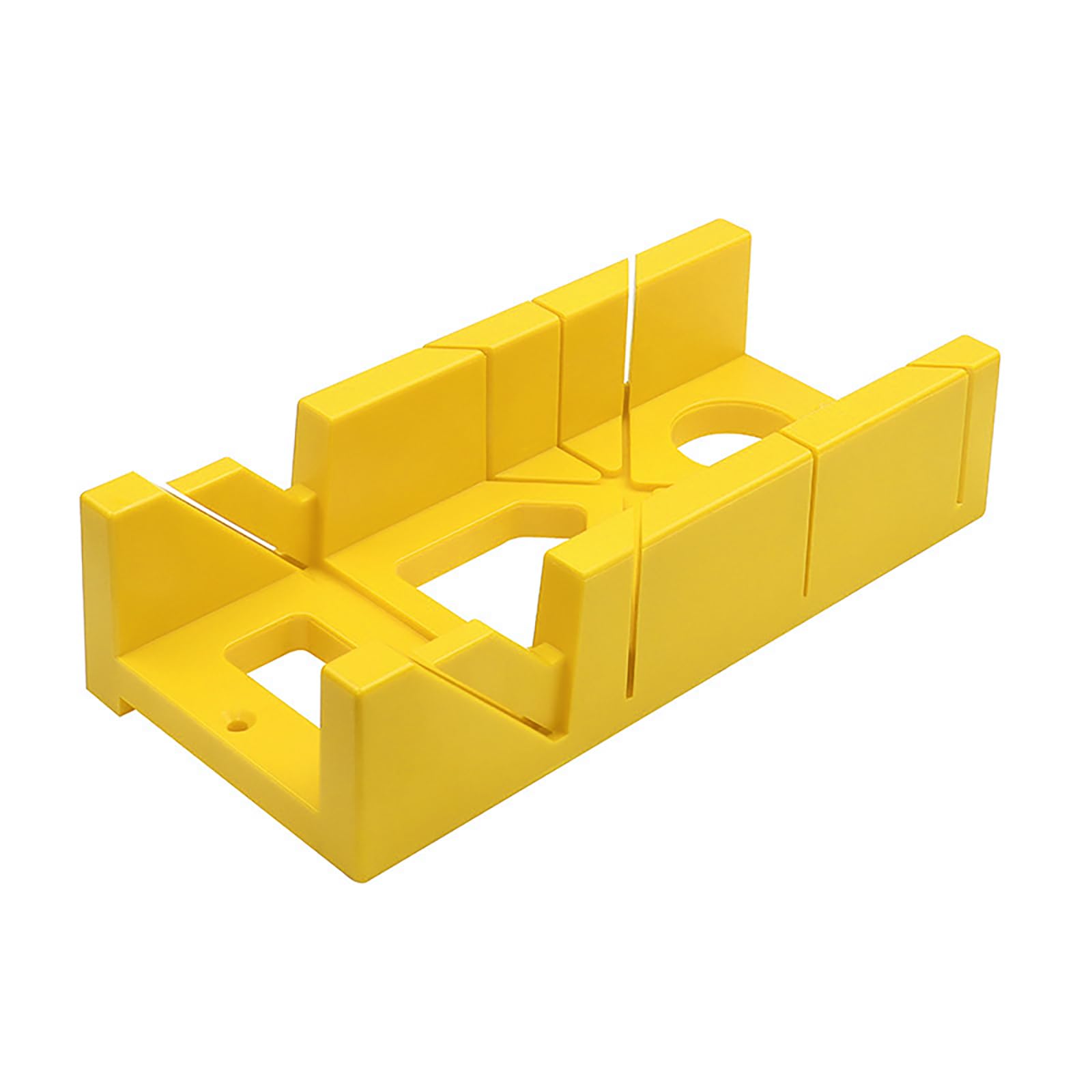 300mm Heavy Duty Mitre Box, High Impact Miter Box Plastic Coving Miter Tool Mitre Block with 45 and 90 Degree Cutting Angles for Woodworking DIY (Yellow)