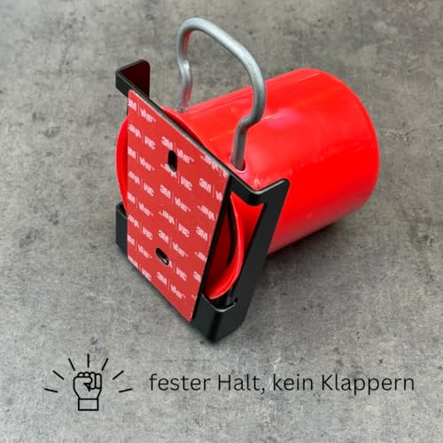 Gaskappen Halter Camping aus Metall Gasflaschendeckel-Halterung zum Kleben, ohne Bohren Halter für Schutzkappe von Gasflaschen - ideal für Wohnmobil/Grill