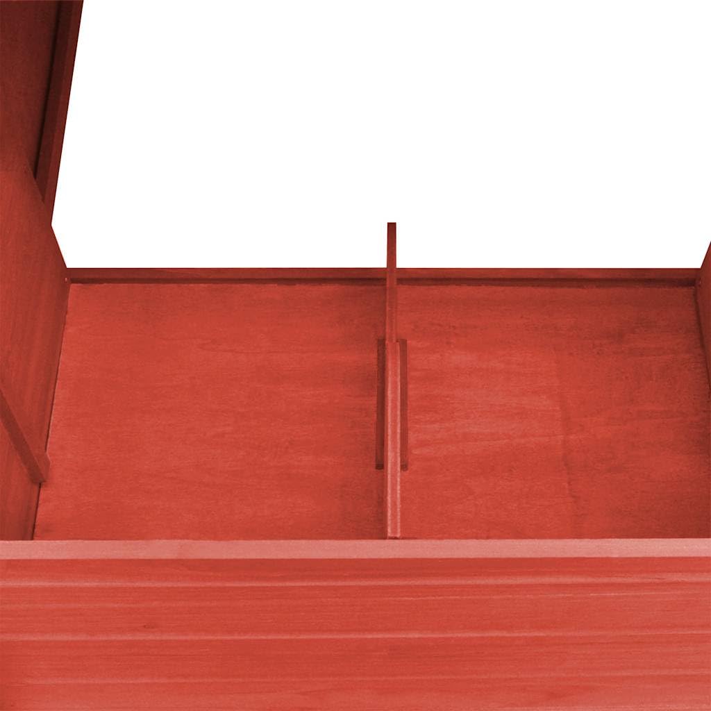 Gallinero exterior de madera de pino con techo verde impermeable, jaula de gallinas de madera roja, pajarera, rampa de acceso, bandeja deslizante y jaula de huevos