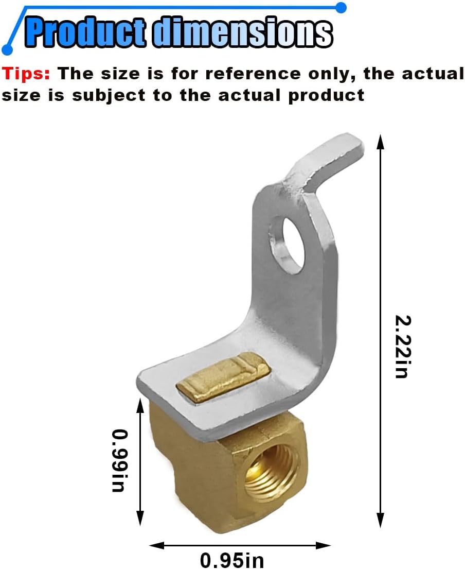 3-Way Female Brake Line Tee for 3/16" Tube, Brass Brake Line Fitting with Mounting Bracket for Inverted Flare Fittings, 3/8"-24 Threads Ports Union Fitting for Brake Line Modifications
