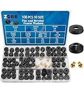 ZDBB 1000 Pcs 18 Größe O Ring und Gummi Unterlegscheiben Kit für Sanitär, Wasserhahn und Duschköpfe - Reparatur Dichtung 51GF%2BkPKq9L. AC SR166,182