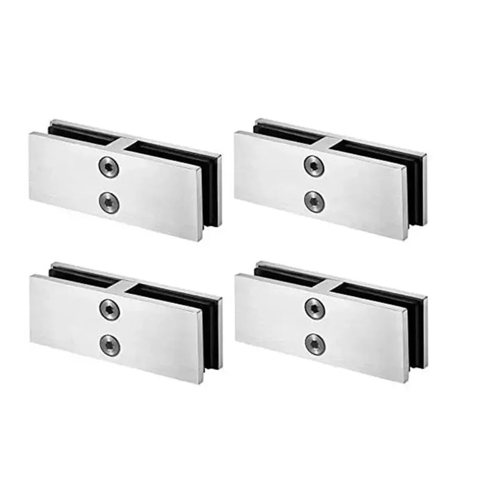 Yilwpv One Color 4Pcs Railing Glass To Clamp, Stainless Steel 304 Bracket