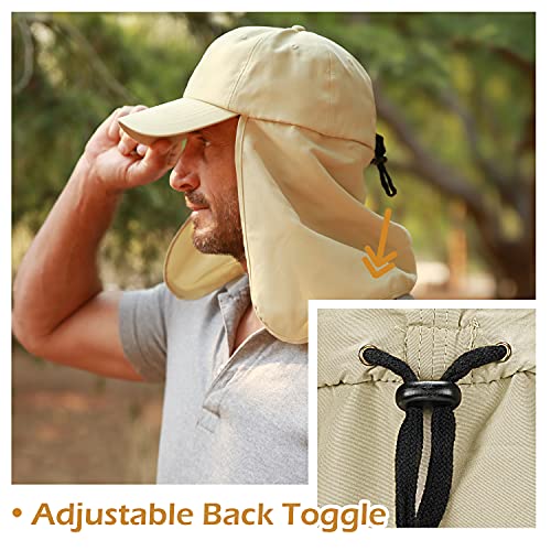Sun Hats For Men With Ear Neck Flap Cover Upf 50+ Uv Protection Baseball Cap For Safari, Hiking, Fishing, Outdoor Adventures #TOP3